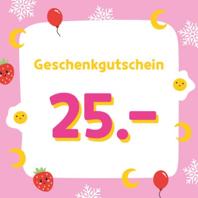 Geschenkgutschein im Wert von 25 CHF/Euro